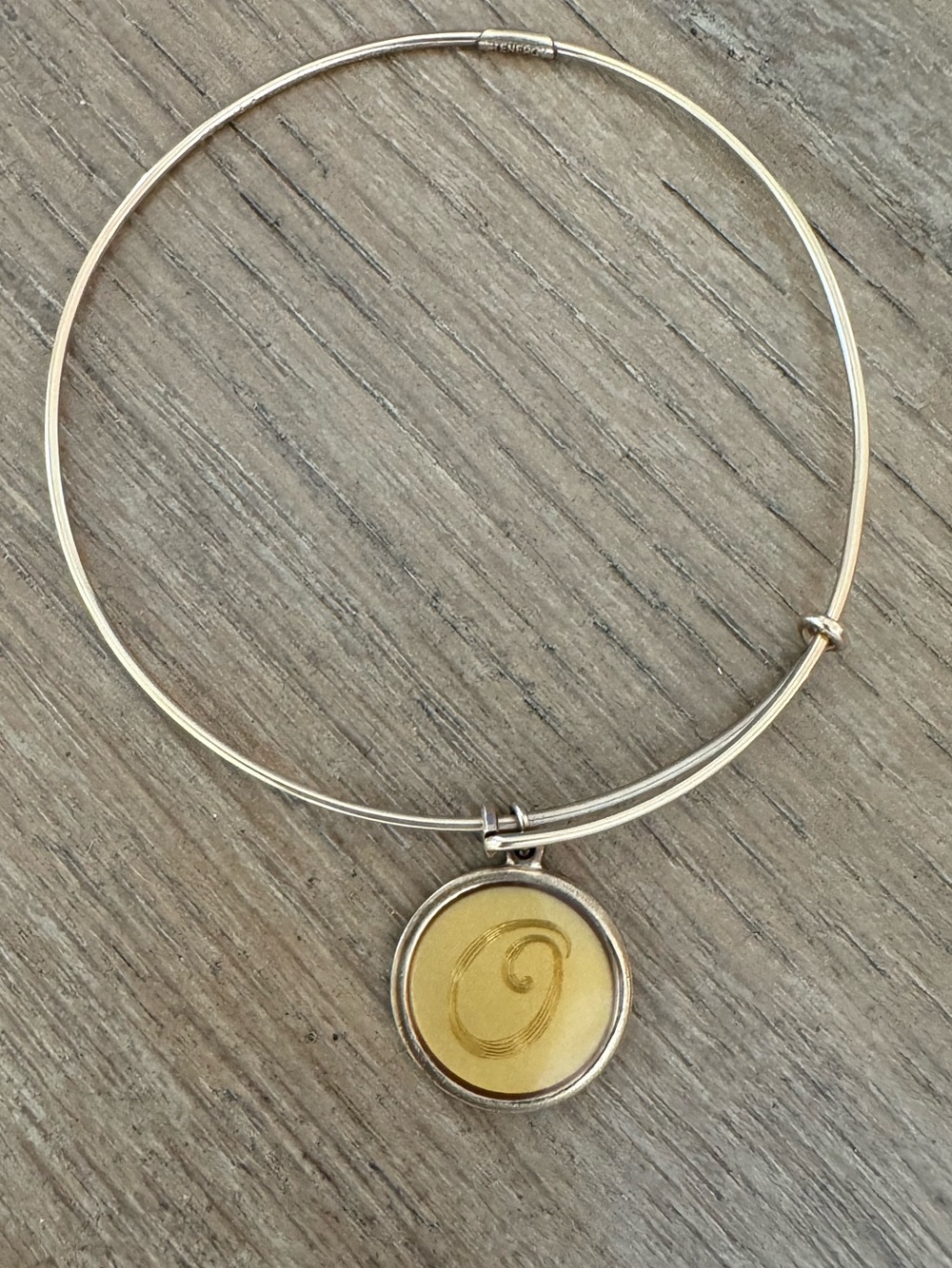 Alex&Ani precious metal O Initial Bracelet
